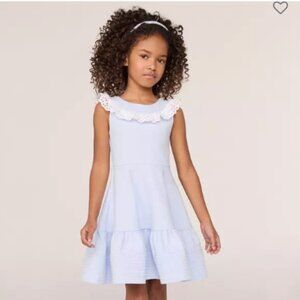 Janie and Jack Eyelet Ruffle Ponte Dress Sz 3T